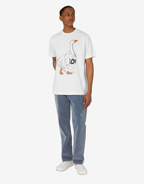 MOSCHINO Organic cotton jersey T-shirt Goose Mens Apparel