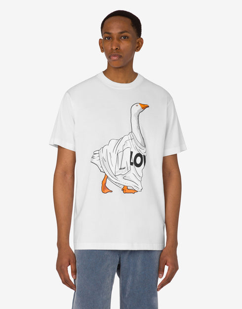 MOSCHINO Organic cotton jersey T-shirt Goose Mens Apparel