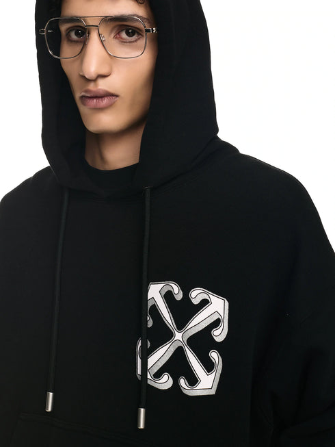 Off-White Black Vanish Arrow Over Hoodie Men’s Apparel