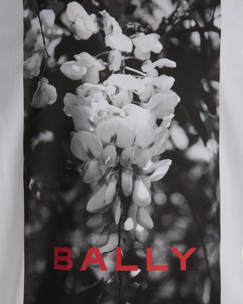 BALLY Printed T-shirt in White Cotton Mens Apparel