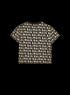 BALMAIN S/s Tee W/ Gold Allover Logo Kids Apparel