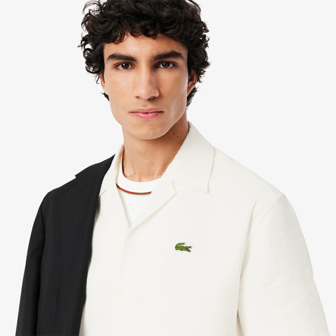 LACOSTE Relaxed Fit Waffle Texture Shirt Mens Apparel