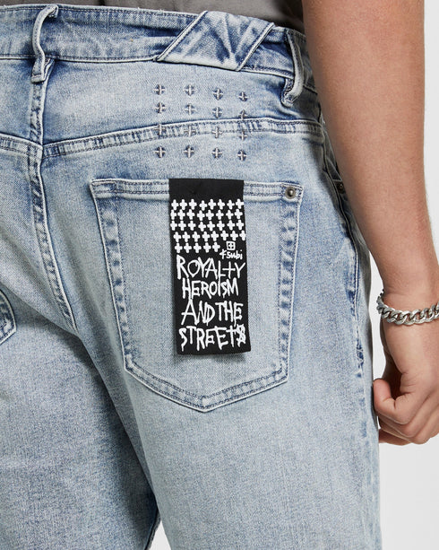 KSUBI Chitch Punk Blue Mens Apparel