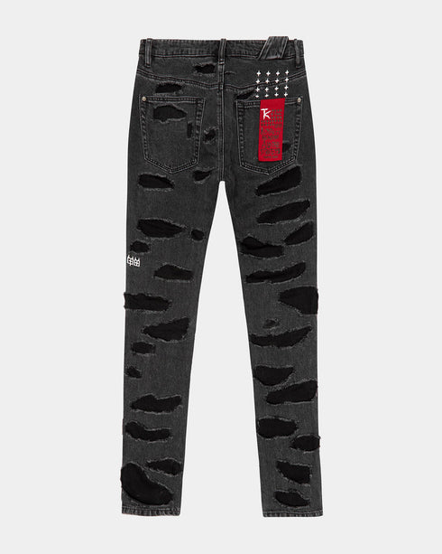 KSUBI Chitch Shredded Black Mens Apparel