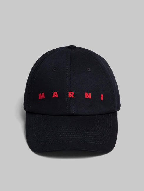 MARNI Organic Gabardine Baseball Cap With Embridered Logo Accessories
