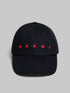 MARNI Organic Gabardine Baseball Cap With Embridered Logo Accessories