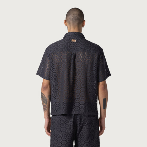 HONOR THE GIFT Crochet Button Up Mens Apparel