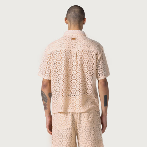 HONOR THE GIFT Crochet Button Up Mens Apparel