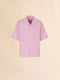 MARNI Pink poplin bowling shirt with peeping Marni logo Men's Apparel