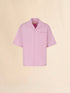 MARNI Pink poplin bowling shirt with peeping Marni logo Men's Apparel