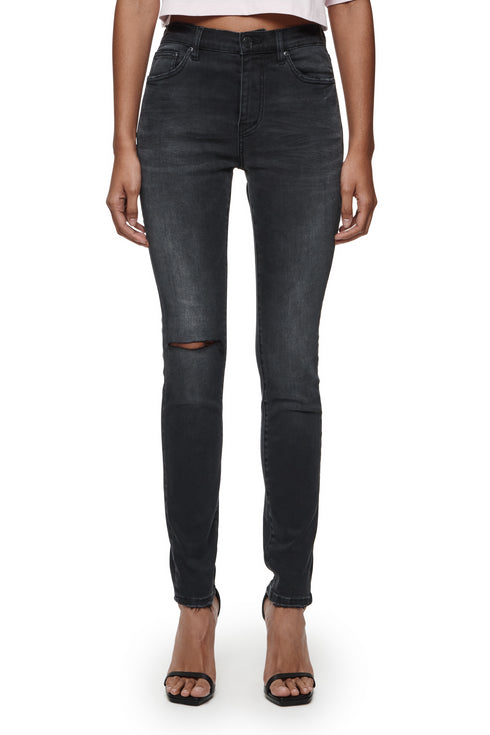 PURPLE BRAND D0000 Skinny Knee Slit Womens Apparel