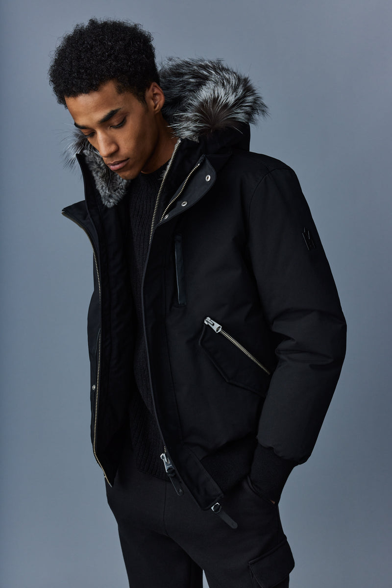 MACKAGE Dixon-x-blk/silver Hooded Down Coat Mens Apparel – ASPHALT