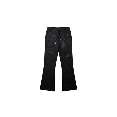 WHEN SMOKE CLEARS Leather Sweatpants