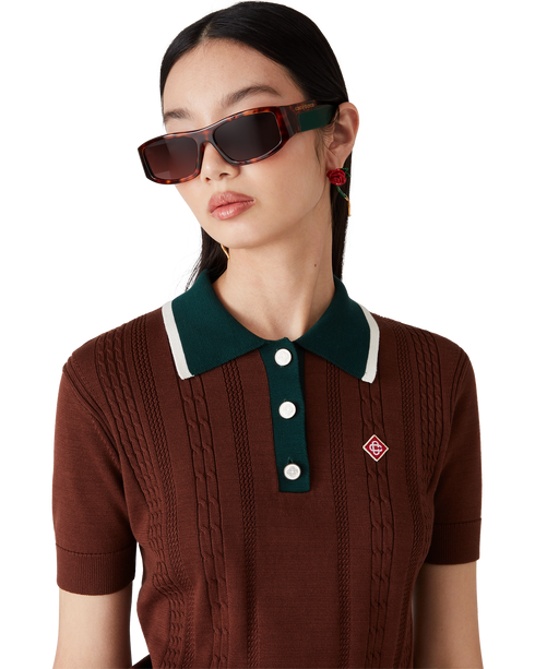 CASABLANCA Rectangular Comb Acetate Sunglasses Accessories