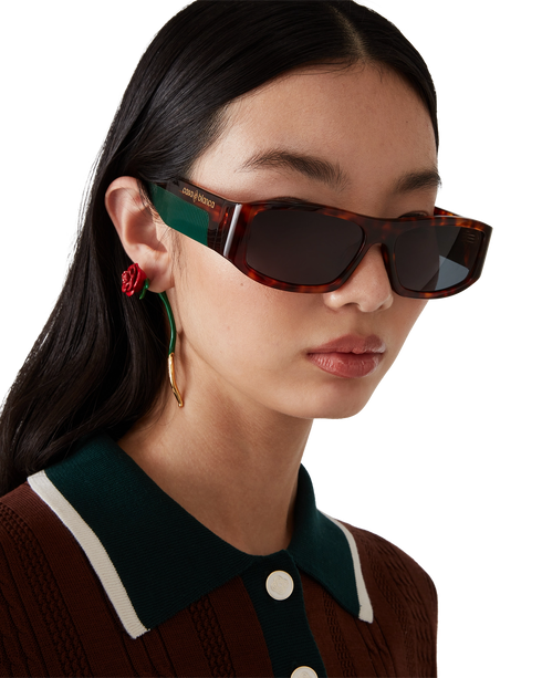 CASABLANCA Rectangular Comb Acetate Sunglasses Accessories