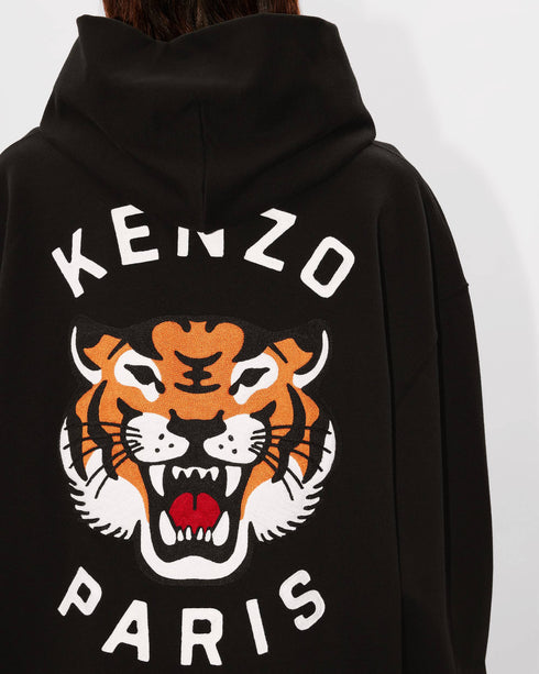 KENZO 'Lucky Tiger' genderless oversized embroidered hoodie Mens Apparel