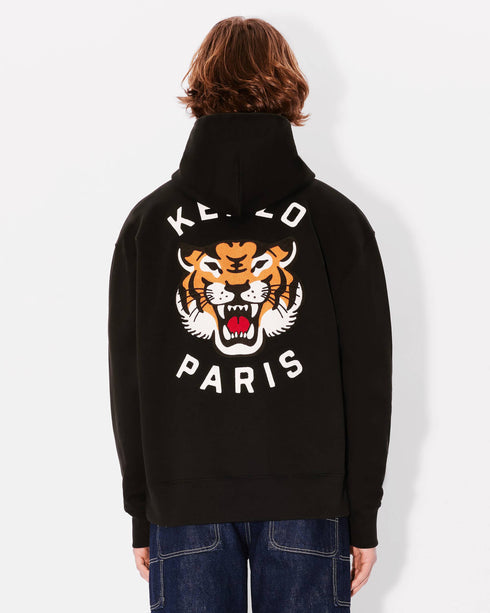 KENZO 'Lucky Tiger' genderless oversized embroidered hoodie Mens Apparel