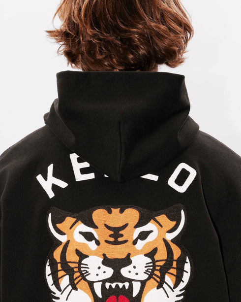 KENZO 'Lucky Tiger' genderless oversized embroidered hoodie Mens Apparel