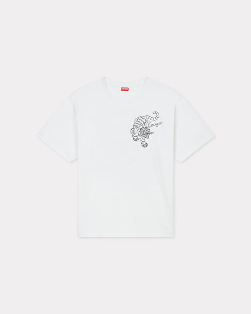KENZO 'KENZO Star Tiger' embroidered oversized T-shirt Mens Apparel