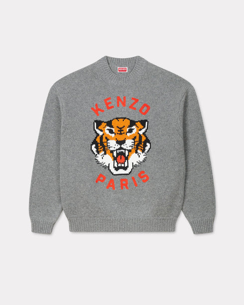 KENZO 'LUCKY TIGER' Genderless Embroidered Jumper Unisex Apparel