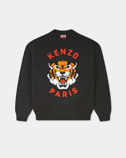 KENZO 'LUCKY TIGER' Genderless Embroidered Jumper Unisex Apparel