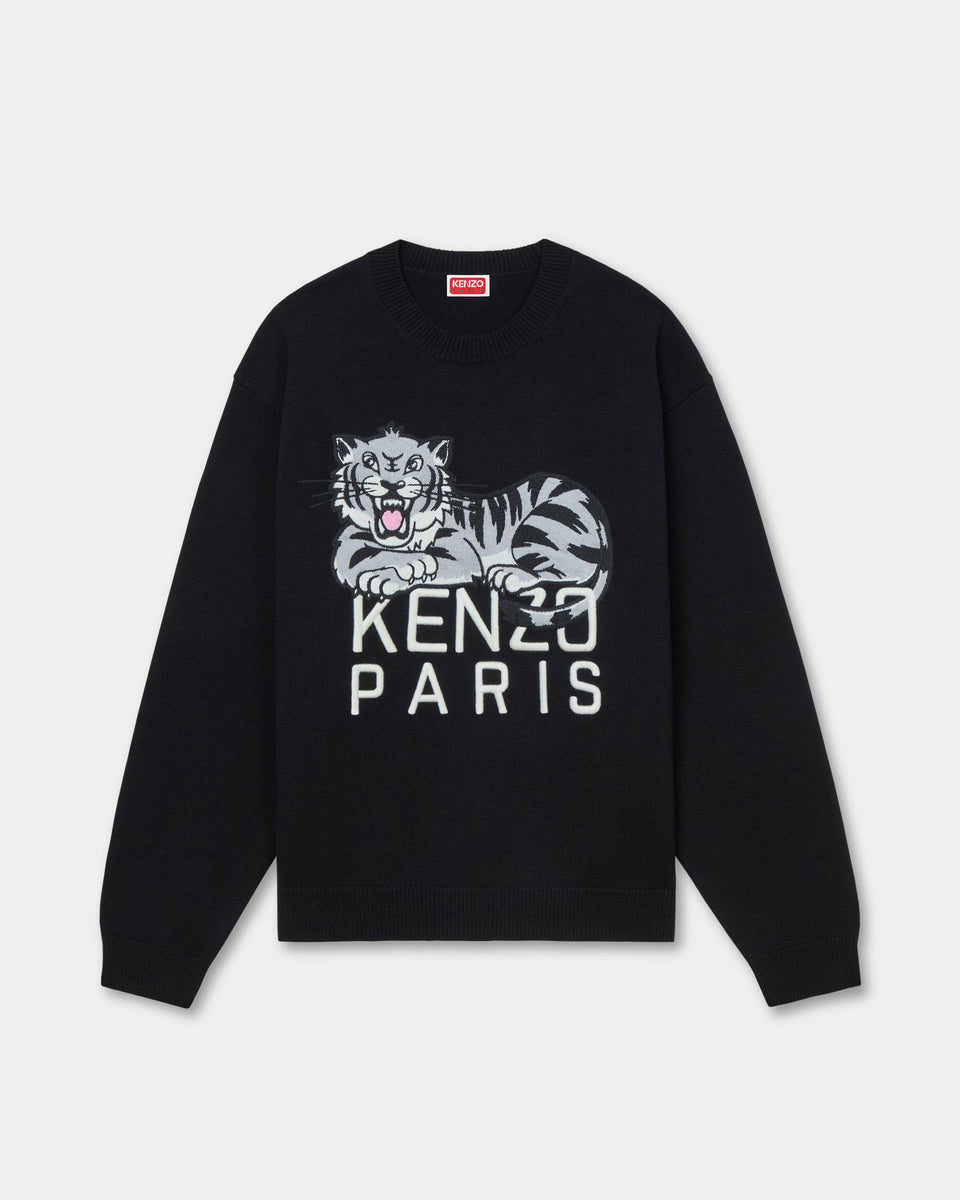 Happy☺︎ KENZO 'KENZO Happy Tiger' embroidered jumper in wool and