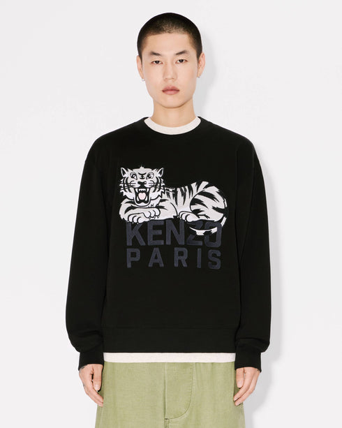 KENZO 'KENZO Happy Tiger' embroidered sweatshirt in cotton Mens Apparel