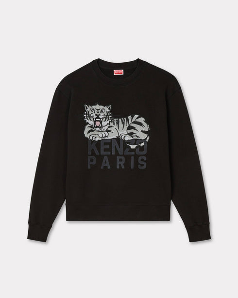 KENZO 'KENZO Happy Tiger' embroidered sweatshirt in cotton Mens Apparel