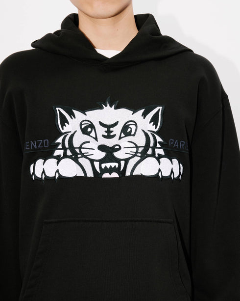KENZO 'KENZO Happy Tiger' embroidered hoodie in cotton Mens Apparel