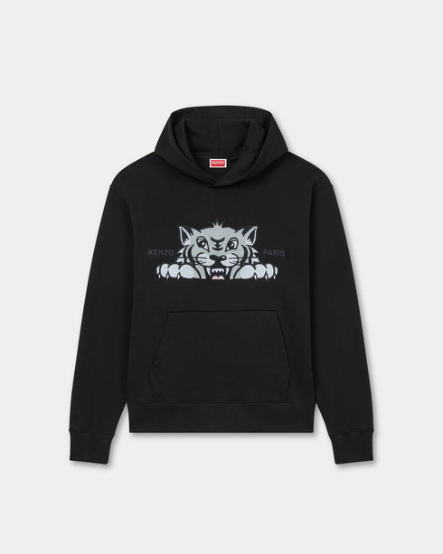 KENZO 'KENZO Happy Tiger' embroidered hoodie in cotton Mens Apparel