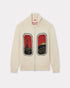 KENZO 'KENZO City' embroidered zipped knitted cardigan in wool cotton Mens Apparel