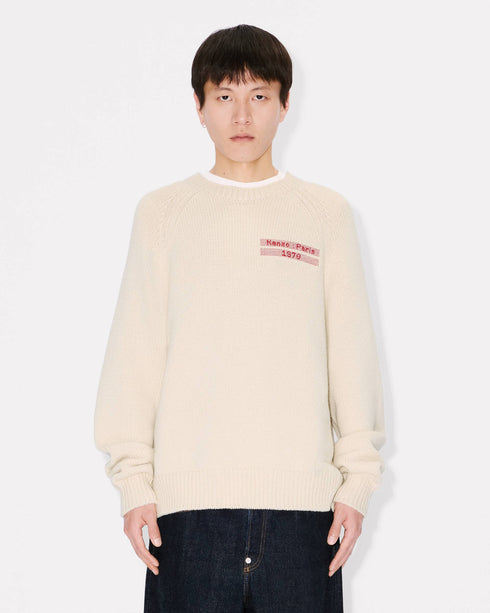 KENZO 'KENZO City' embroidered knitted jumper in cotton wool Mens Apparel