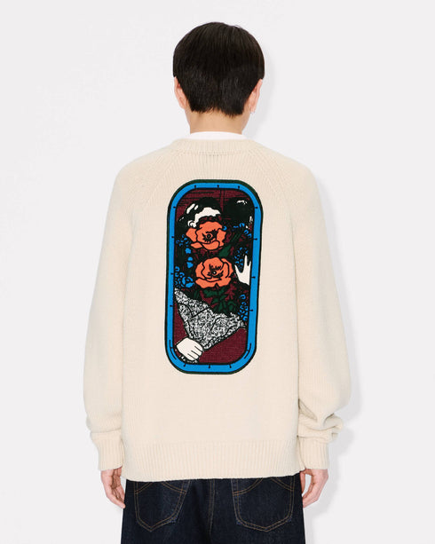 KENZO 'KENZO City' embroidered knitted jumper in cotton wool Mens Apparel