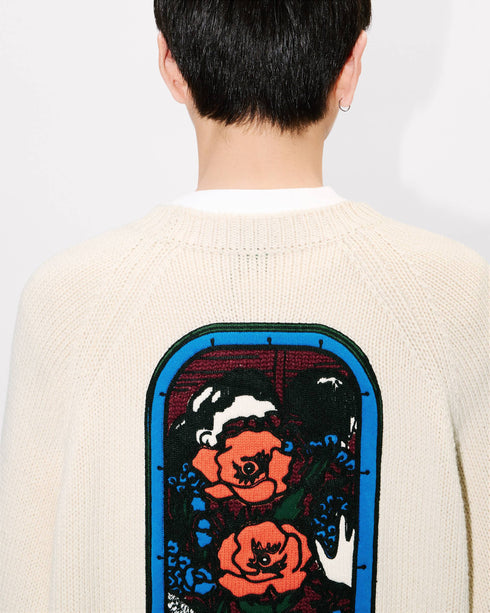 KENZO 'KENZO City' embroidered knitted jumper in cotton wool Mens Apparel