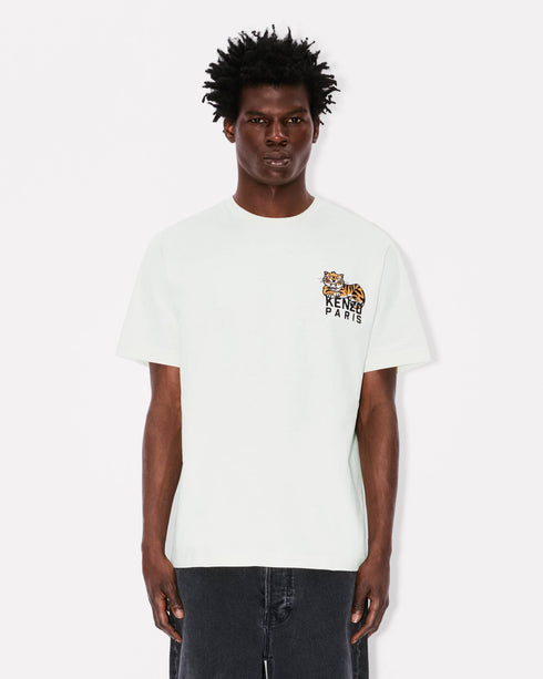 KENZO 'KENZO Happy Tiger' embroidered T-shirt in cotton Mens Apparel