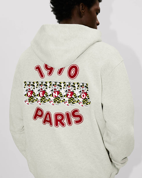 KENZO 'KENZO Wild Tiger' embroidered hoodie in cotton Men's Apparel