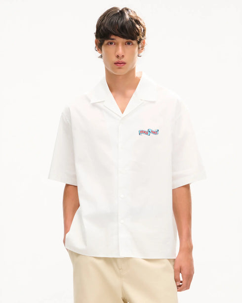 KENZO 'KENZO Jumping Tiger' haiwaiian short sleeve shirt in cotton poplin Men's Apparel