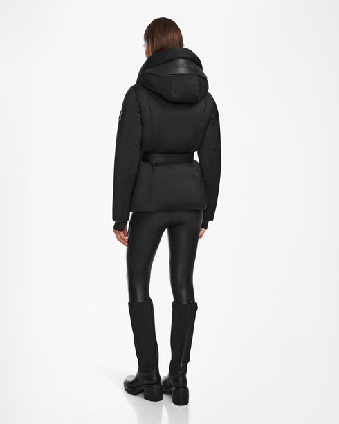 RUDSAK Belted Short Down Puffer Jacket Womens Apparel