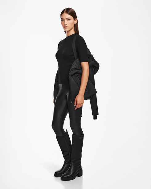 RUDSAK Belted Short Down Puffer Jacket Womens Apparel