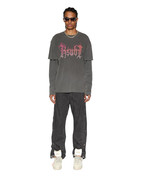 KSUBI Fuego Layered Ls Tee Mens Apparel