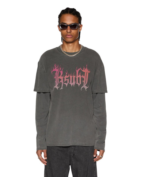 KSUBI Fuego Layered Ls Tee Mens Apparel