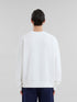 MARNI White organic cotton sweatshirt with wrinkled Marni logo Mens Apparel