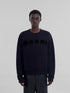 MARNI Black organic cotton sweatshirt with Marni logo Mens Apparel