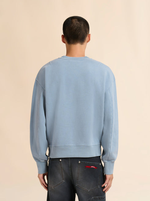 MARNI Blue cotton sweatshirt with Marni patches Men's Apparel