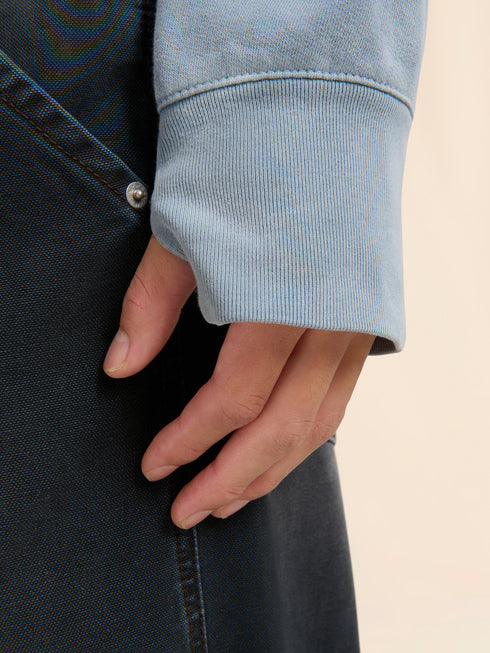 MARNI Blue cotton sweatshirt with Marni patches Men's Apparel