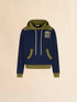 MARNI Deep blue cotton sweatshirt with contrast accents Men's Apparel