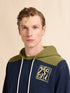 MARNI Deep blue cotton sweatshirt with contrast accents Men's Apparel