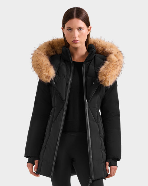 RUDSAK MODA Down Puffer With Faux Fur Womens Apparel