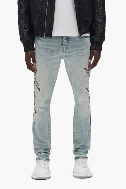 PURPLE PRAND P001 Skinny Double Script Mens Apparel