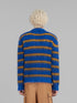 MARNI Blue Striped Mohair Jumper Mens Apparel